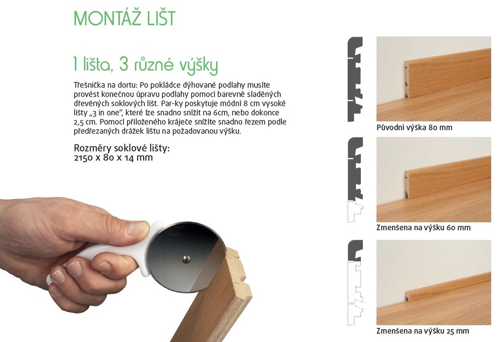 PA Soklová lišta 3 in one Teak