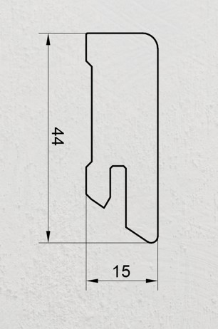 Lišta MDF Foliovaná 16x44 Cubica Dub Stonehenge