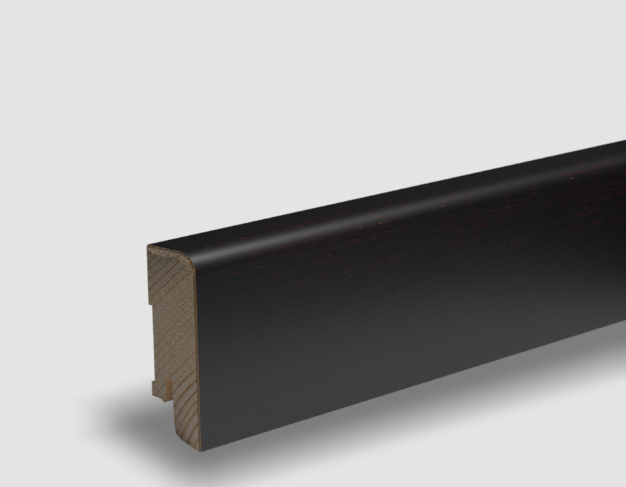 PEDROSS, soklová dyhovaná lišta, 18x50 Cubica, Wenge, matný lak, jadro smrek
