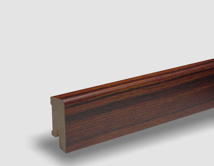 PEDROSS, soklová dyhovaná lišta, 16x40 Cubica, Teak svetlý, matný lak, jadro smrek
