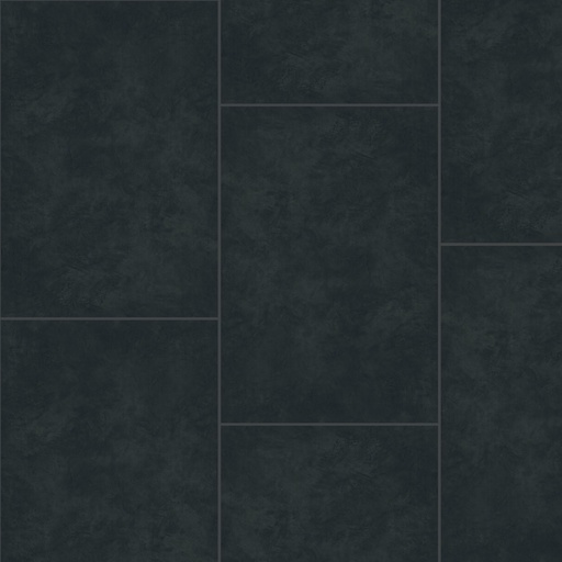 [F016] FLOORIFY, podlaha rigidná vinylová, Big Tiles, Caviar, štruktúra kameňa